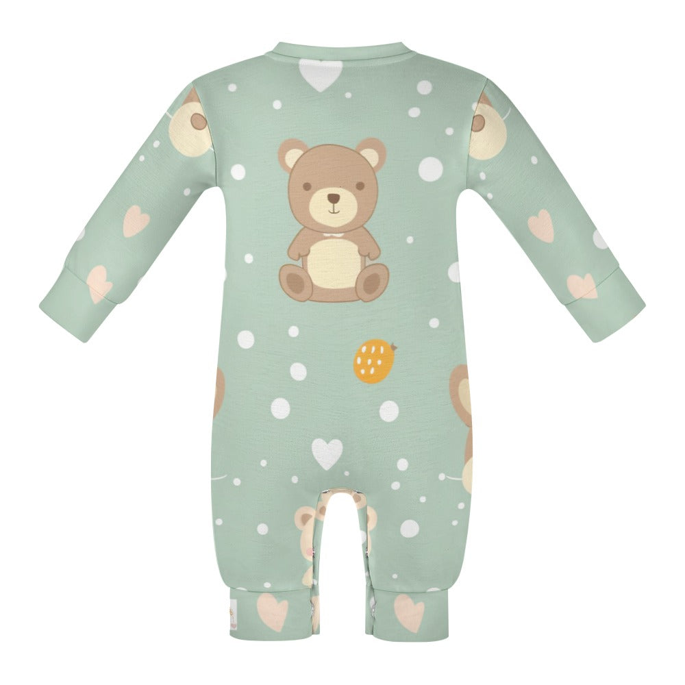 Cute Teddy Bear and Clouds Romper - My Brightside Clothing