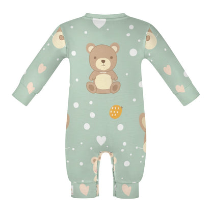 Cute Teddy Bear and Clouds Romper - My Brightside Clothing