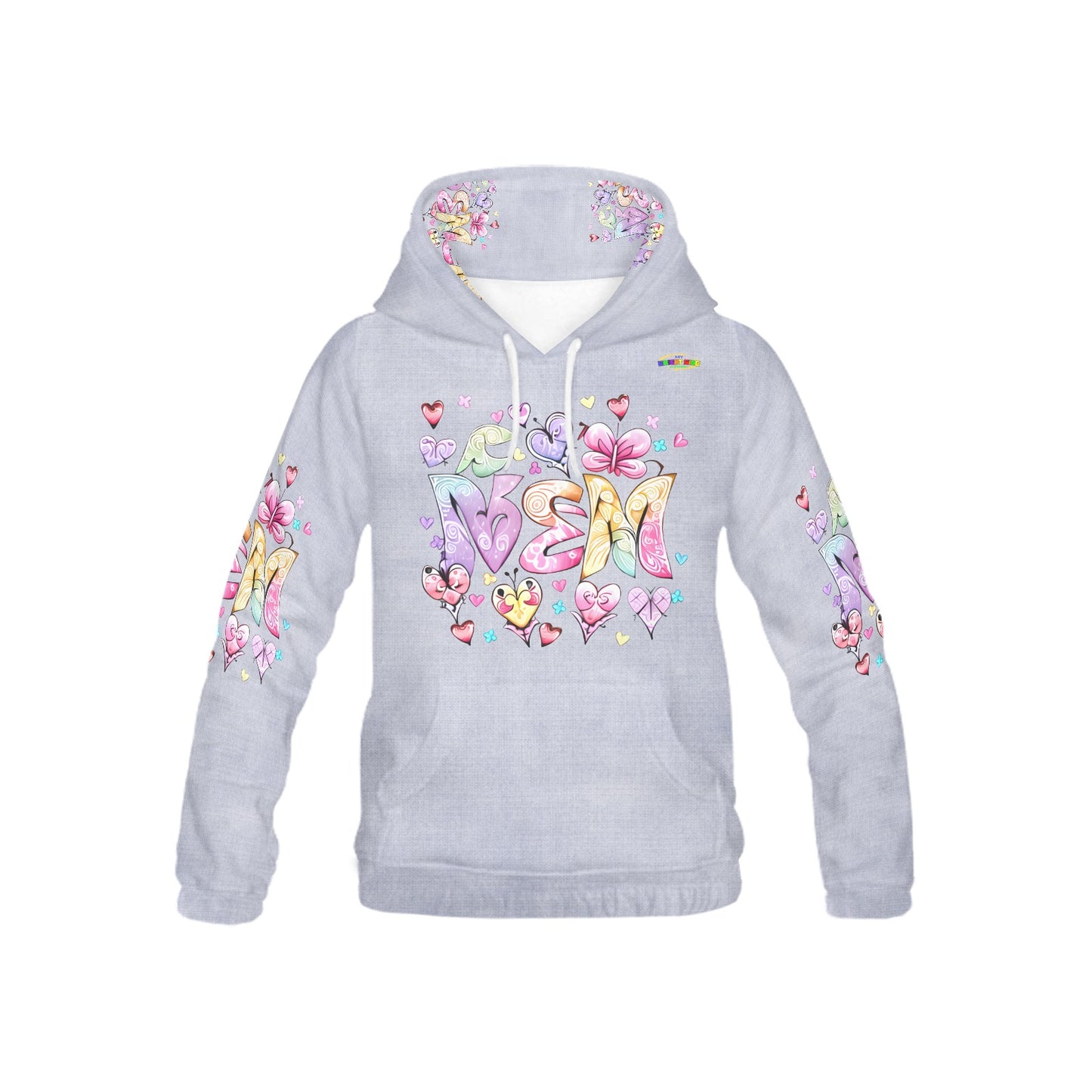 Beautiful Pastel Purple Blossoming  Butterfly Graphic-Children's Hoodie-My Bright Side Clothing