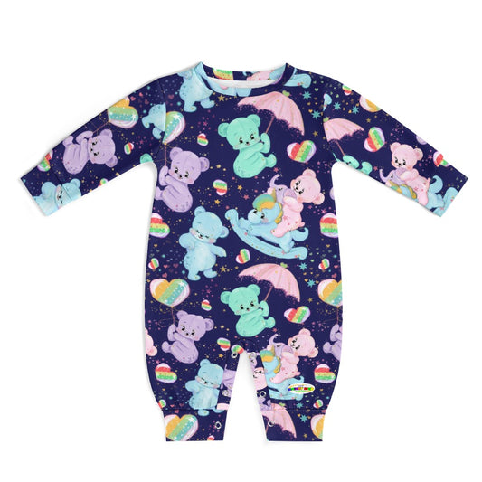 Cute Pastel Rainbow Bears Baby Romper- My Bright Side Clothing