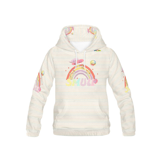 Pastel Rainbow Pattern and Graphic Children's Hoodie-My Bright Side Clothing