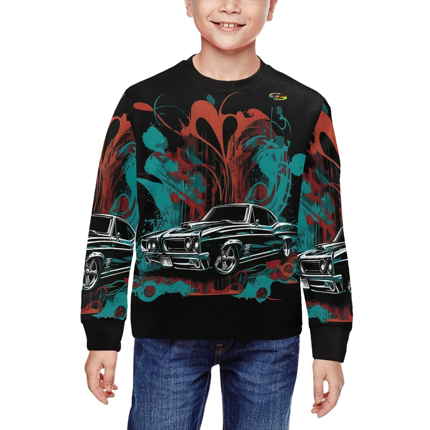 Vintage Sports Racing Car Children's Crew neck Sweatshirt  -My Bright Side Clothing