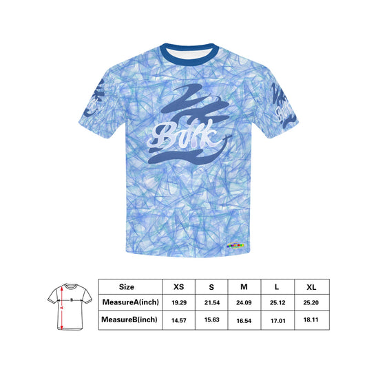 Blue Abstract Pattern and Logo Children's T-shirt-My Bright Side Clothing