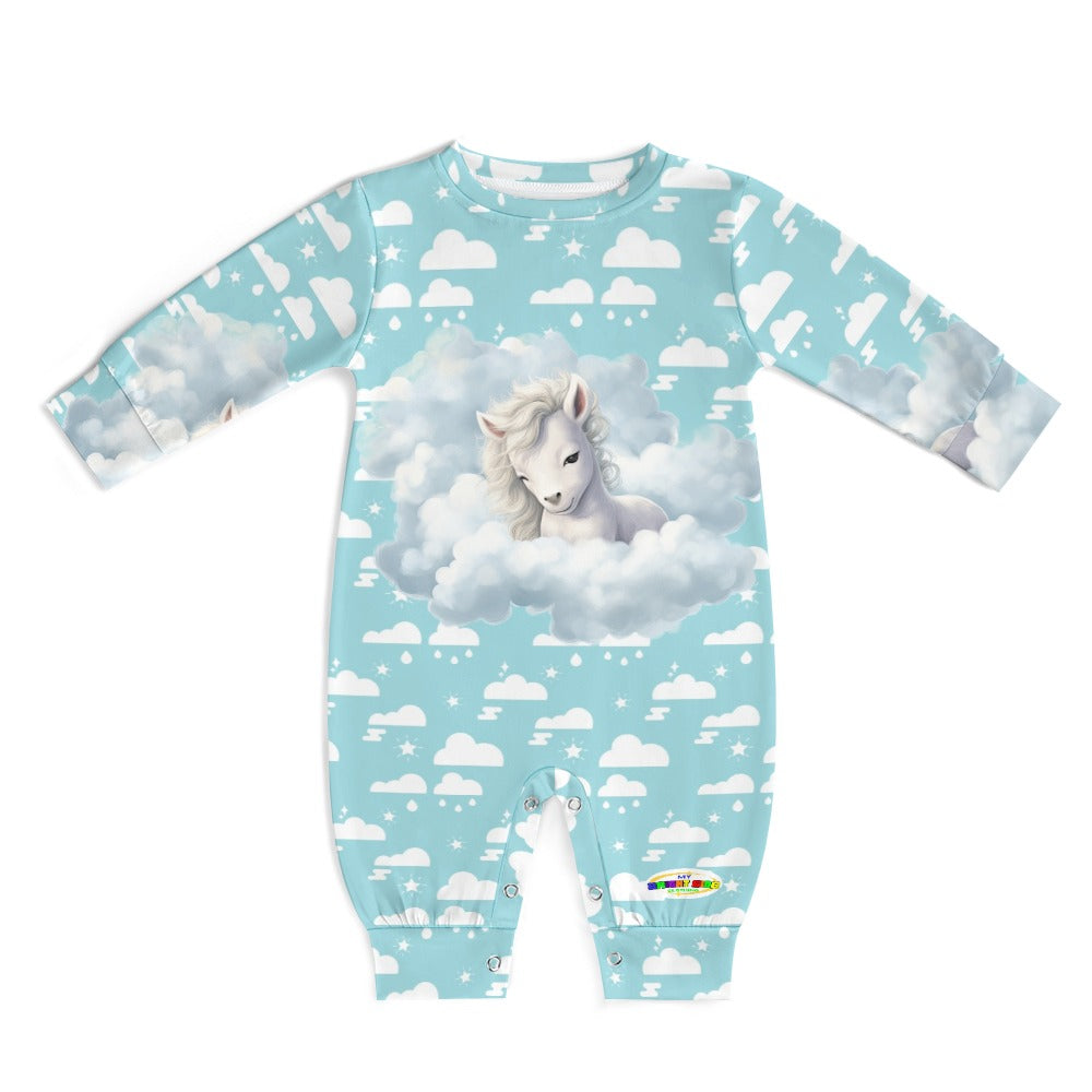 Cute Baby Unicorn and Cloud Pattern Baby Romper-My Bright Side Clothing