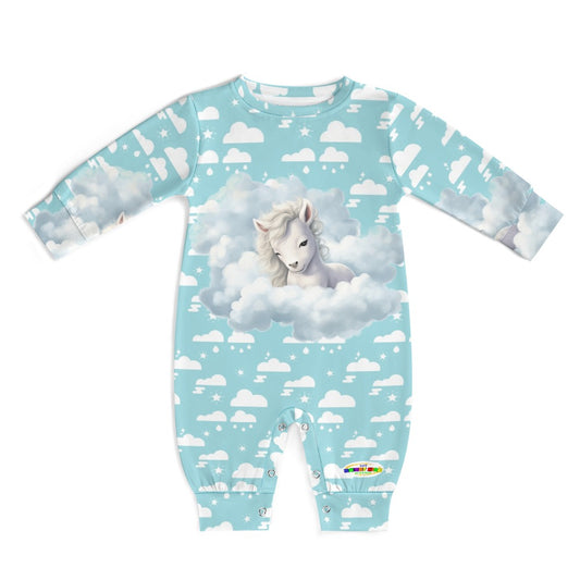 Cute Baby Unicorn and Cloud Pattern Baby Romper-My Bright Side Clothing