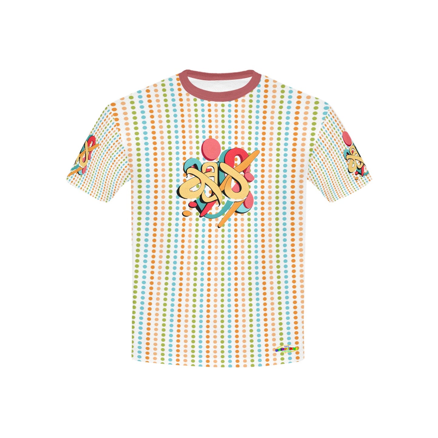 Retro Bright mind bright life subliminal message Pattern and Logo Children's T-shirt -My Bright Side Clothing