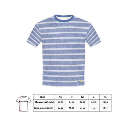 Blue Stripes Children's T-Shirt-My Bright Side Clothing