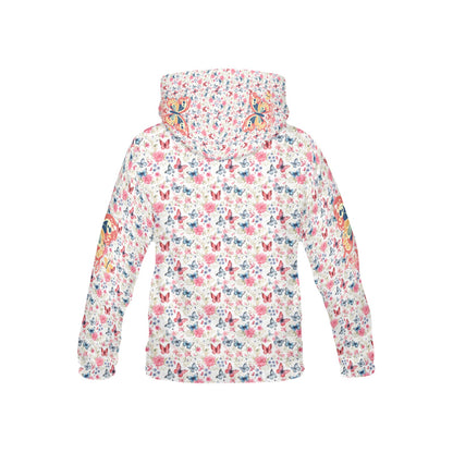 Beautiful Pastel Rainbow Butterfly Graphic and Pattern Children's Hoodie-My Bright Side Clothing