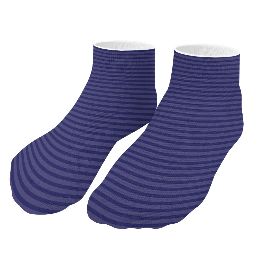 Navy Blue stripes Pattern Children's Comfortable Socks -5 Pairs -MyBrightSideClothing