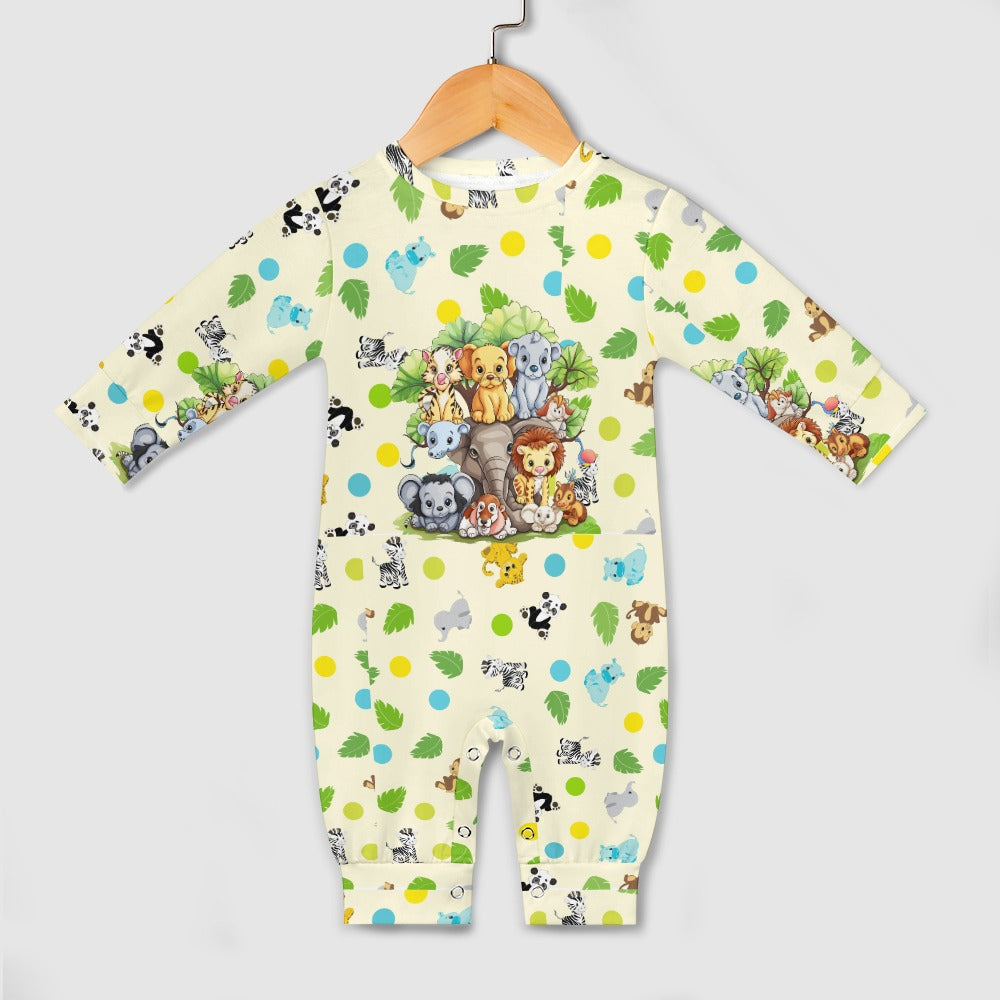 Cute Safari Animals Baby Romper -My Bright Side Clothing