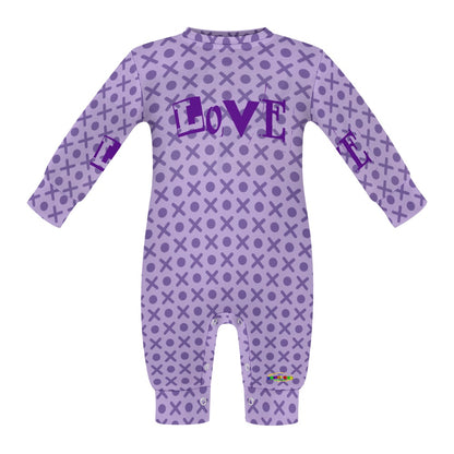 Purple XOXO Love Baby Romper-My Bright Side Clothing