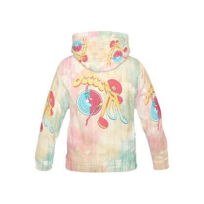 Groovy Tunes Distress Pattern and Graphic Children's Hoodie-My Bright Side Clothing