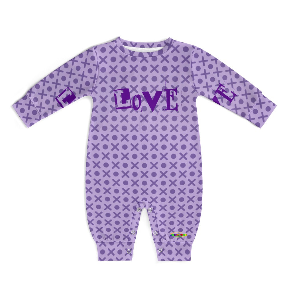 Purple XOXO Love Baby Romper-My Bright Side Clothing