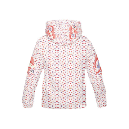 Pastel Pink Heart Pattern and Graphic Children's Hoodie-My Bright Side Clothing