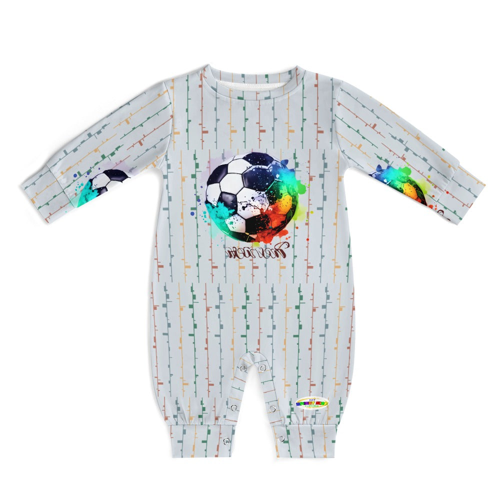 Colourful Soccer Theme  Baby Romper-My Bright Side Clothing