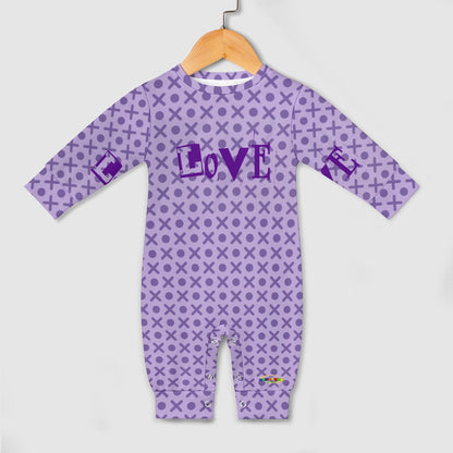 Purple XOXO Love Baby Romper-My Bright Side Clothing