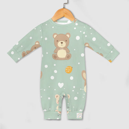 Cute Teddy Bear and Clouds Romper - My Brightside Clothing