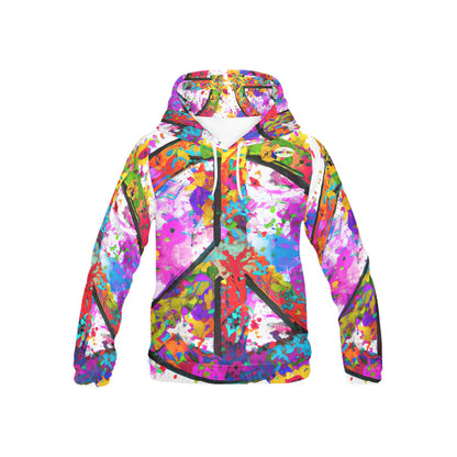 Beautiful Rainbow Peace Sign Children's Hoodie  -My Bright Side Clothing