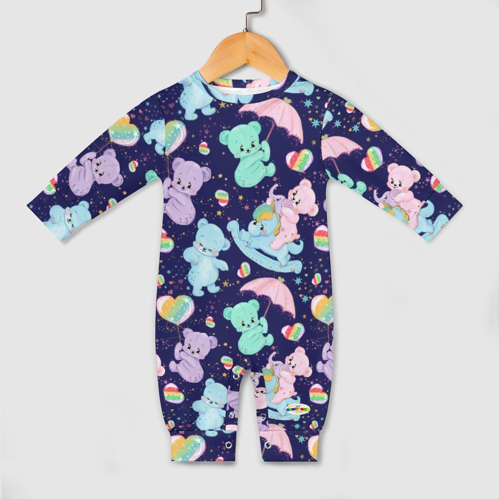 Cute Pastel Rainbow Bears Baby Romper- My Bright Side Clothing