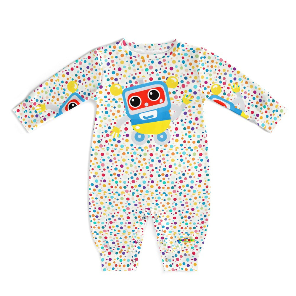 Cute Colourful Robot and Pattern Baby Romper -My Bright Side Clothing