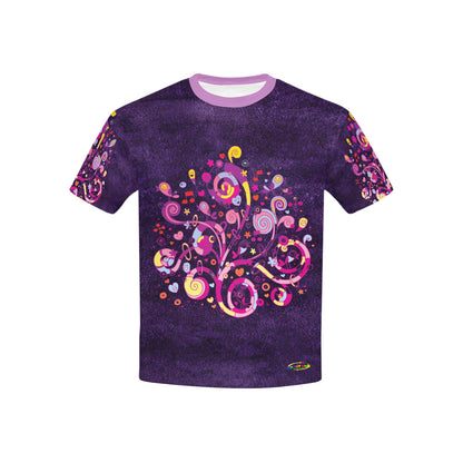 Beautiful Purple and pink doodle Graphic Children's T-shirt -My Bright Side Clothing