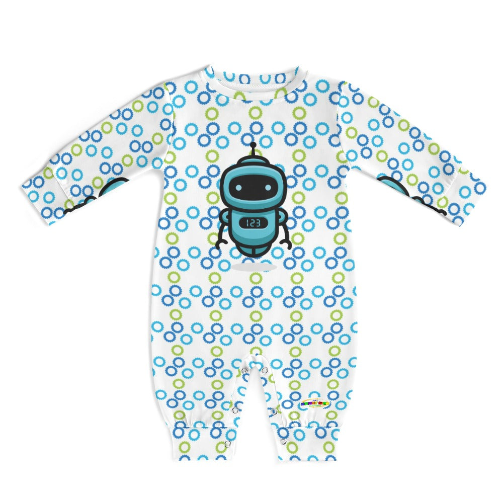 Cute Robot Pattern Baby Romper-My Bright Side Clothing