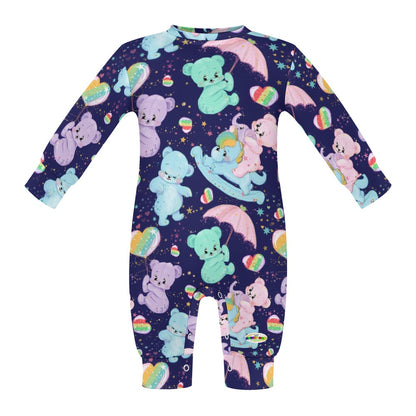 Cute Pastel Rainbow Bears Baby Romper- My Bright Side Clothing