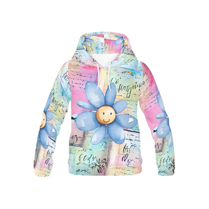 Beautiful Flower Pattern Children's Hoodie-My Bright Side Clothing