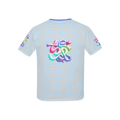 Colourful Pastel Alphabet and Number Fun Graffiti Children's T shirt -My Bright Side Clothing