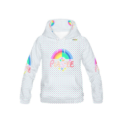 Pastel Rainbow Graphic and Pattern Children's Hoodie-My Bright Side Clothing