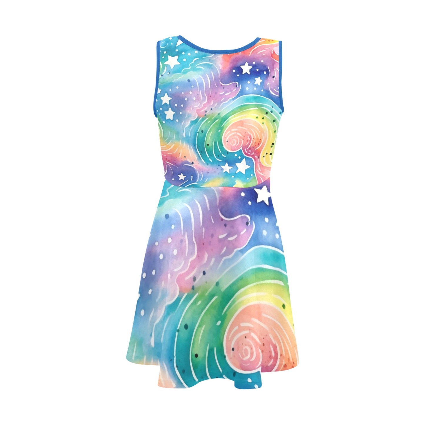 Beautiful Rainbow Pastel Swirls Children's Sleeveless Sundress  -My Bright Side Clothing