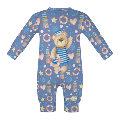 Cute Sailing Teddy Bear Baby Romper-My Bright Side Clothing