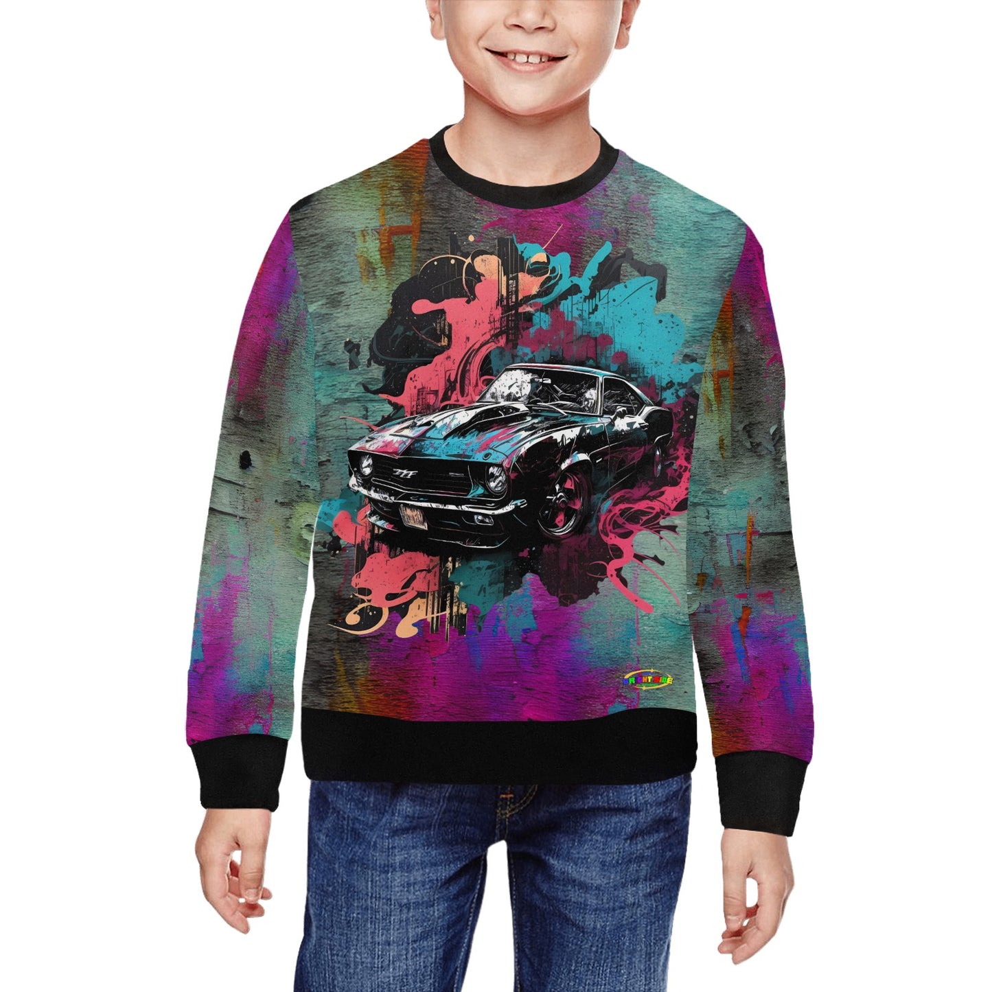 Vintage Sports Racing Car Children's Crew neck Sweatshirt  -My Bright Side Clothing