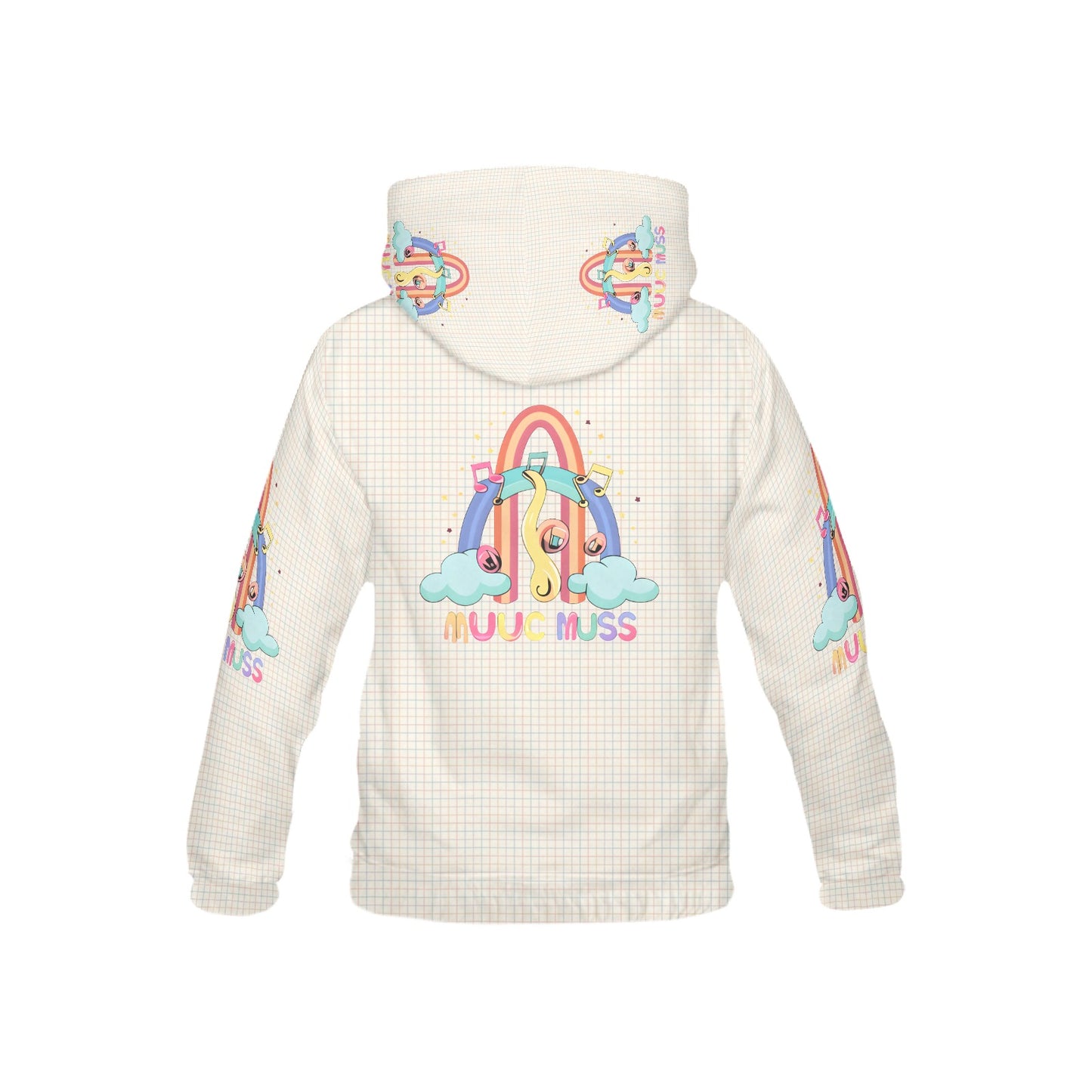 Loving The Music Pastel Pattern and Graphic Children's Hoodie-My Bright Side Clothing