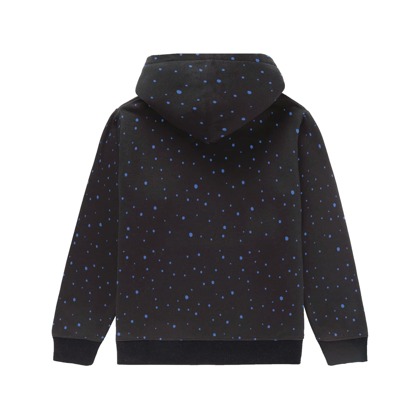 Toddler Long Sleeve Hoodie black With Blue Spots