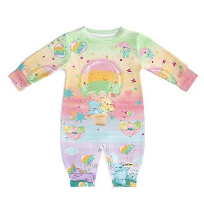 Cute Pastel Rainbow Bears Baby Romper- My Bright Side Clothing