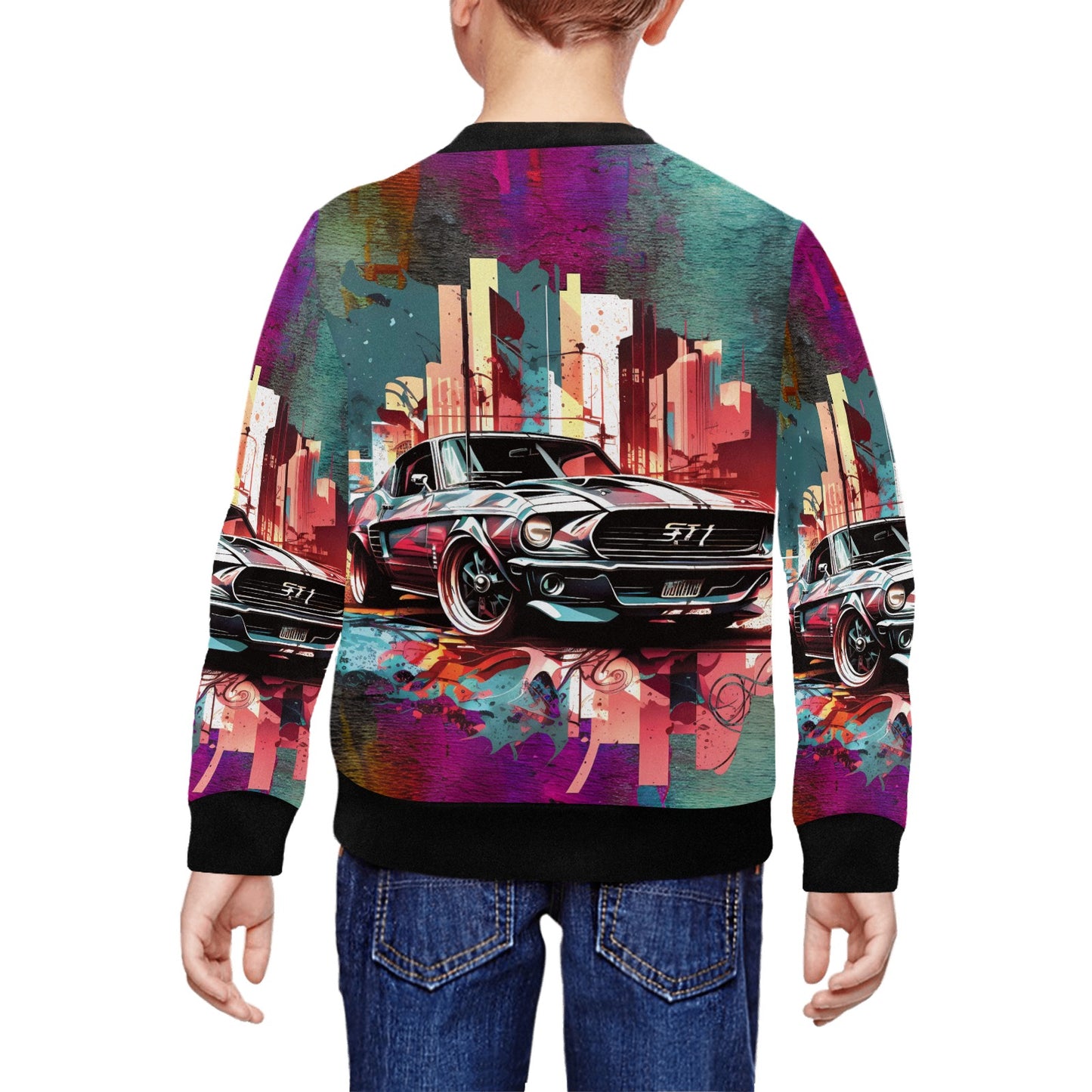 Vintage Sports Racing Car Children's Crew neck Sweatshirt  -My Bright Side Clothing