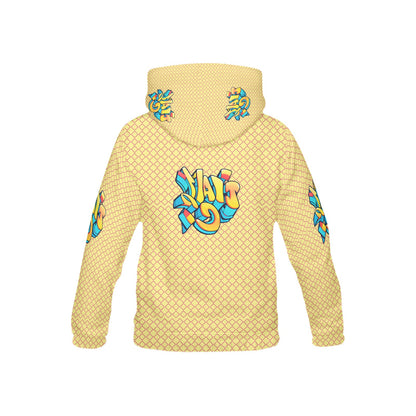 Yellow Fun Alphabet Graffiti Pattern Children's Hoodie-My Bright Side Clothing