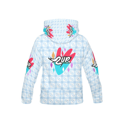 Pastel Blue Abstract Graphic Children's Hoodie-My Bright Side Clothing