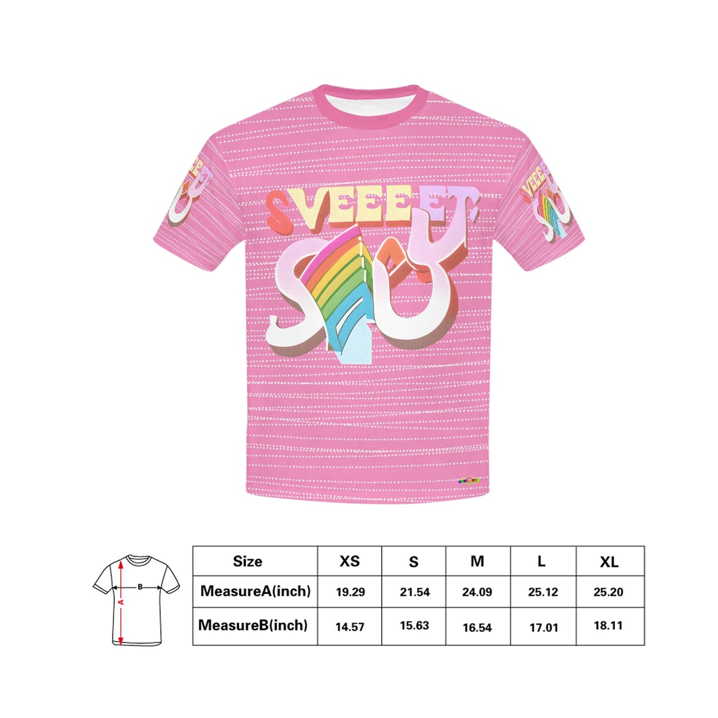 Rainbow Pink Extra Sweet Life Graphic-Children's T-shirt My Bright Side Clothing