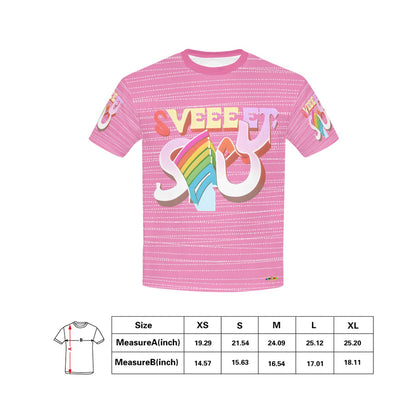 Rainbow Pink Extra Sweet Life Graphic-Children's T-shirt My Bright Side Clothing