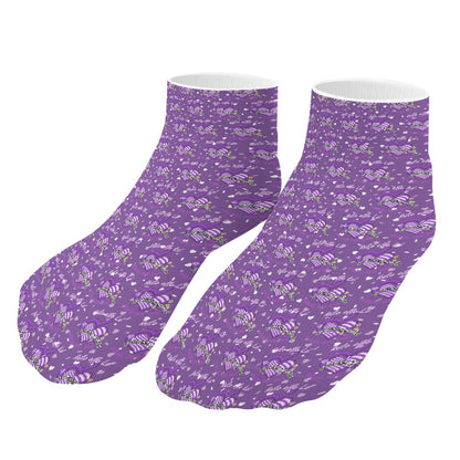 Purple heart Pattern Children's Comfortable Socks -5 Pairs -MyBrightSideClothing