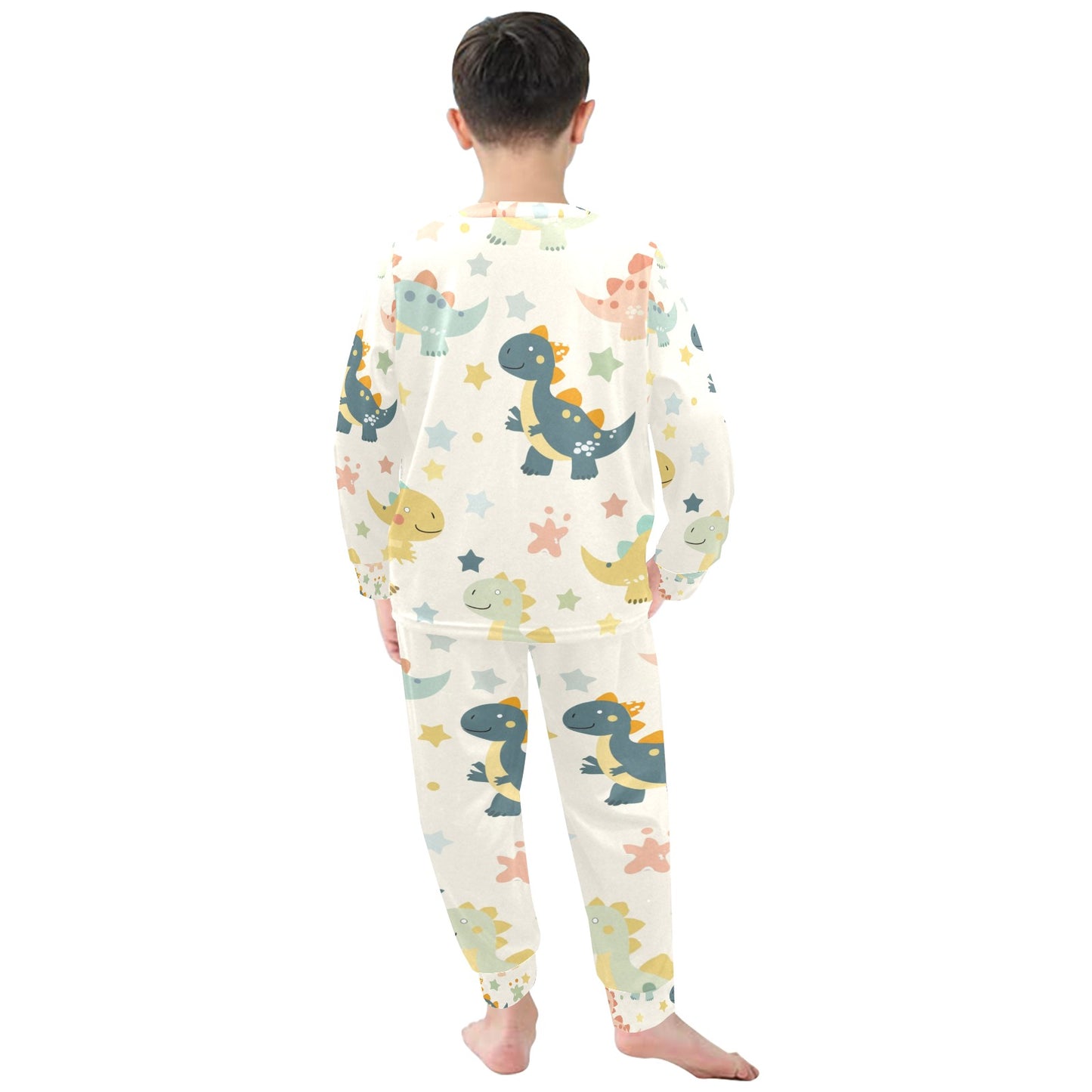 Toddler Crew Neck Long Pajama Set Dinosaurs