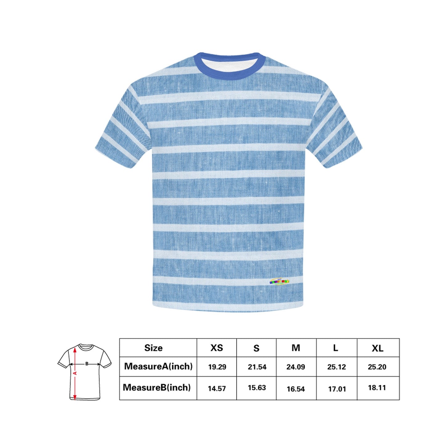 Blue Stripes Children's T-Shirt-My Bright Side Clothing