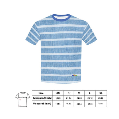 Blue Stripes Children's T-Shirt-My Bright Side Clothing