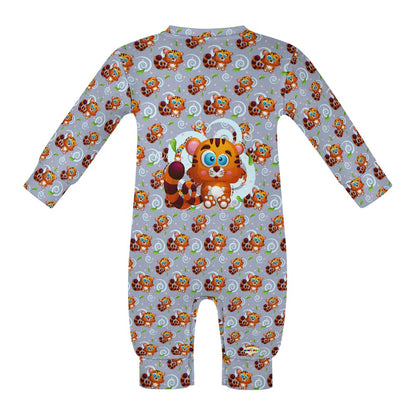 Cute Dizzy Cat Pattern Baby Romper-My Bright Side Clothing