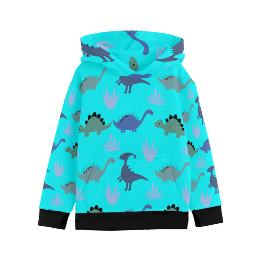 Toddler Long Sleeve Hoodie Dino Land Blue/Purple