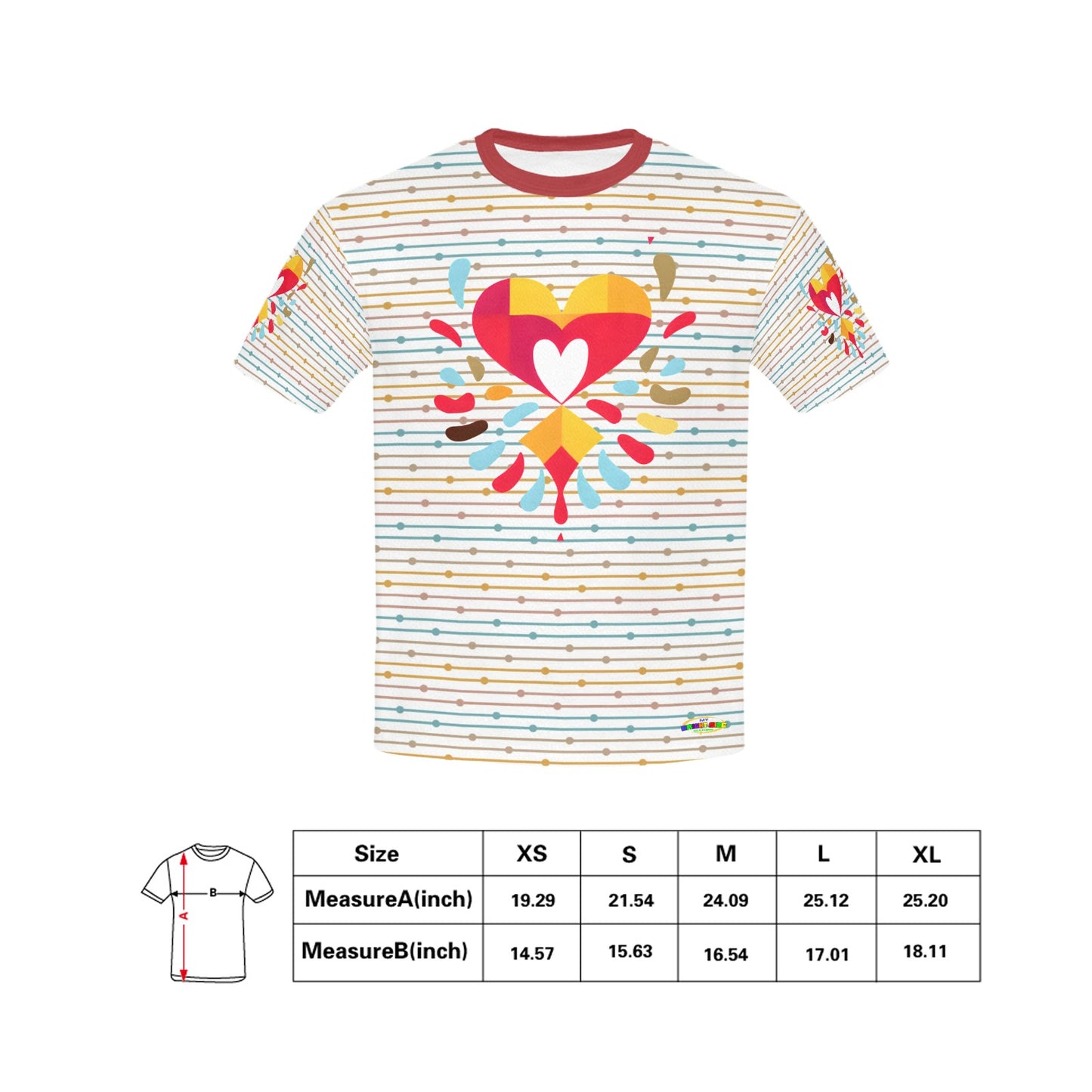 Spreading Love Heart Abstract Graphic Logo and Pattern Children's T-Shirt -My Bright Side Clothing