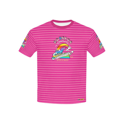 Pink Surfing life logo Children's T-Shirt-My Bright Side Clothing