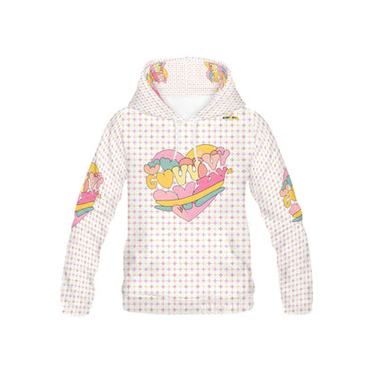 Cute Groovy Heart Logo and Pattern Children's Hoodie--My Bright Side Clothing